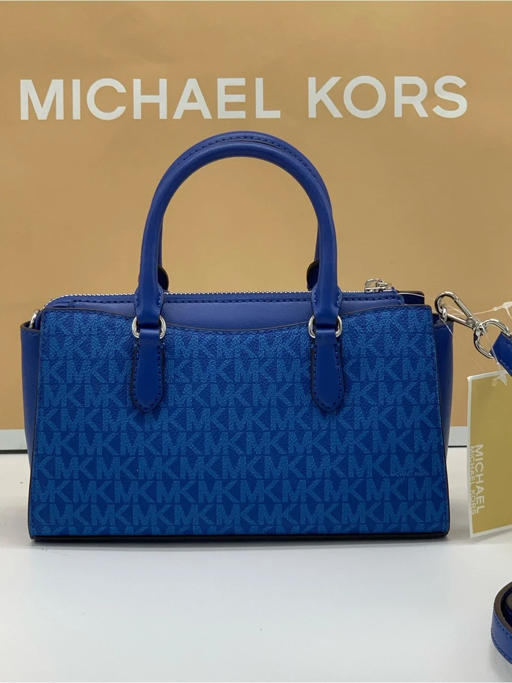 Michael kors ARDEN SMALL SIGNATURE LOGO MESSENGER BAG Galaxy Blue